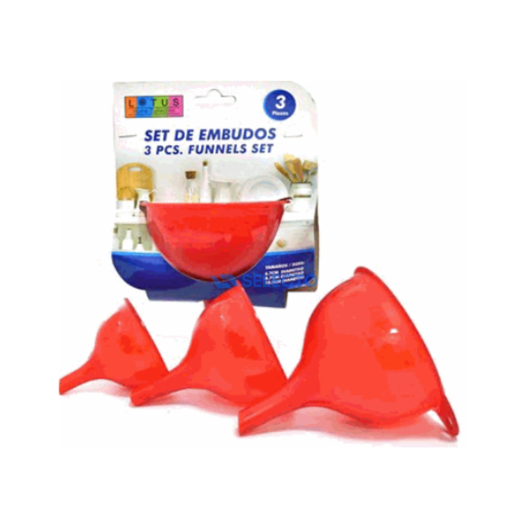 Set de 3 Piezas de Embudo Plástico 021-19407 Selecto