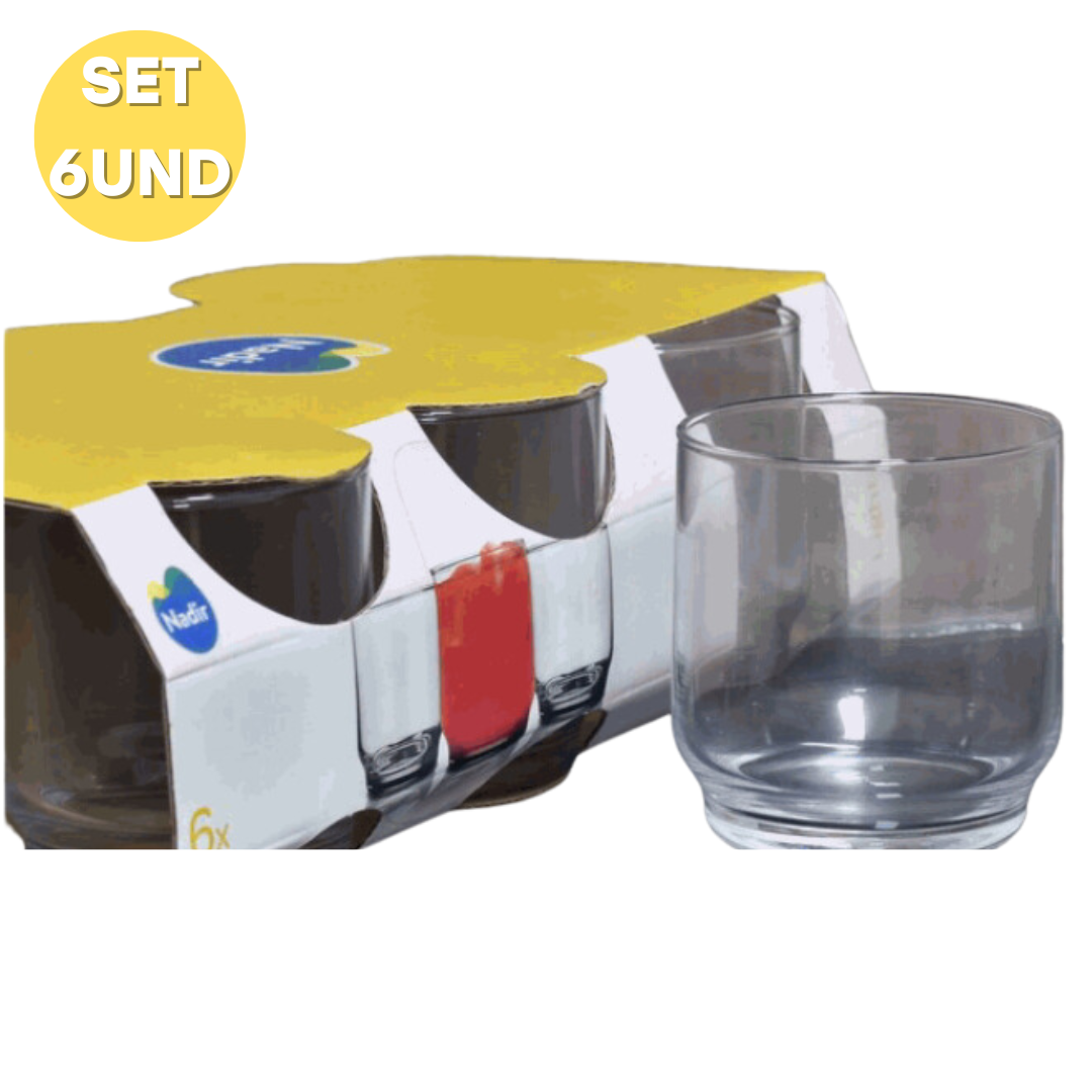 Set de 6 Vasos de Vidrio 9cm 2172 Selecto
