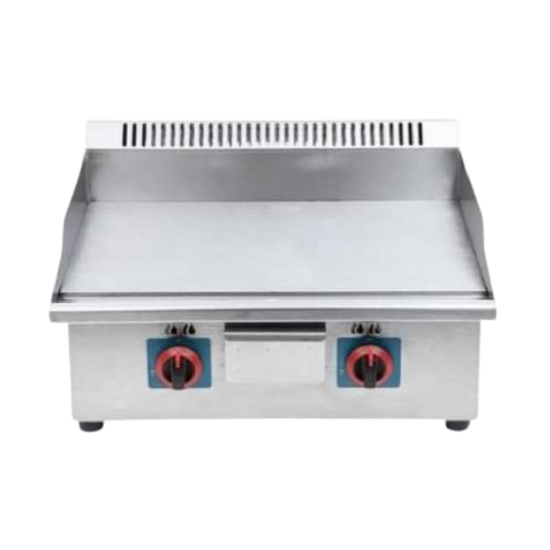 Plancha a Gas de Acero Inoxidable de 2 Quemadores a Gas 55*49*29cm CDE-718C Selecto