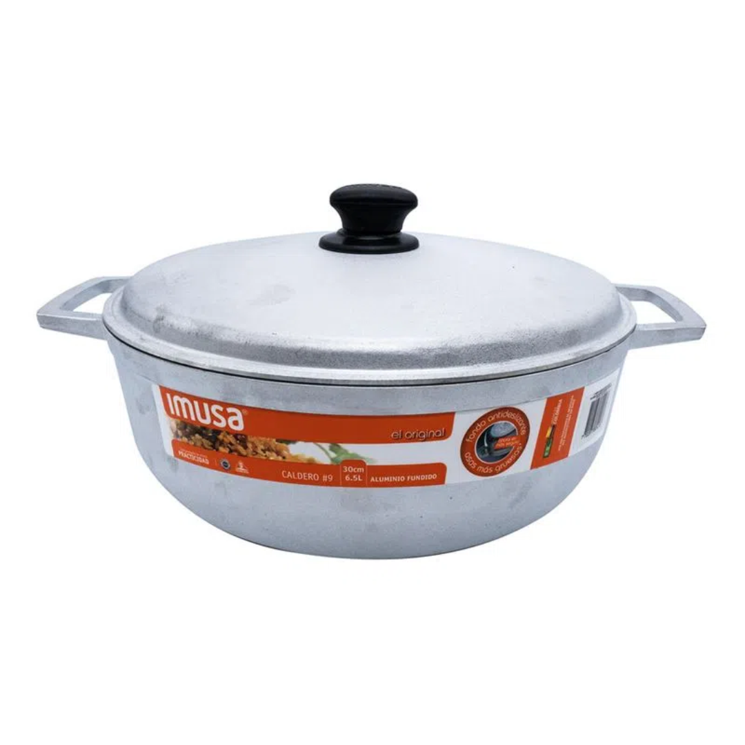Paila con Tapa de Aluminio Fundido #14 36cm 11.5 Litros Imusa 8006900 IMUSA