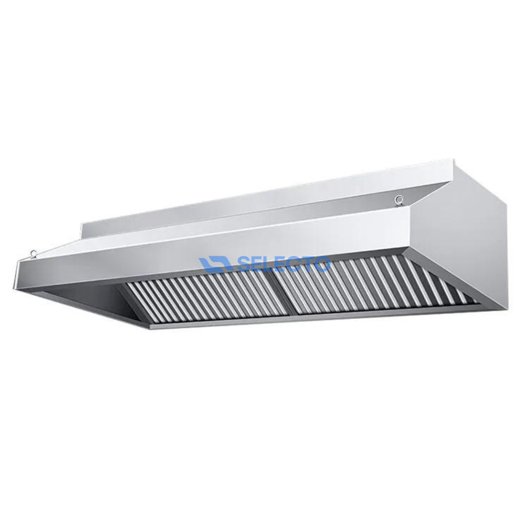 Campana Industrial de Acero Inoxidable de 1,0mm Disponible en: 120cm, 150cm, 180cm, 200cm & 250cm Incluye Filtros Selecto