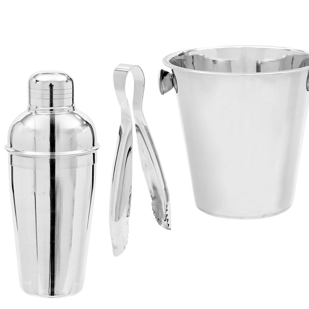 Set de 3 Piezas de Coctelera de Acero Inoxidable MI-4214