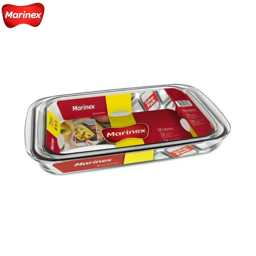 Set 2 Bandejas de Vidrio 2.2L Marinex GD16733624N