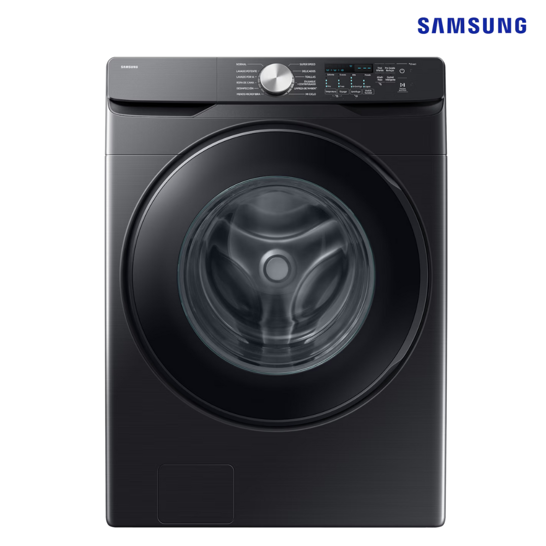 Lavadora Automática Carga Frontal 26kg con Ecobubble y AI Control Negro Caviar Samsung WF26DG8250AVAP
