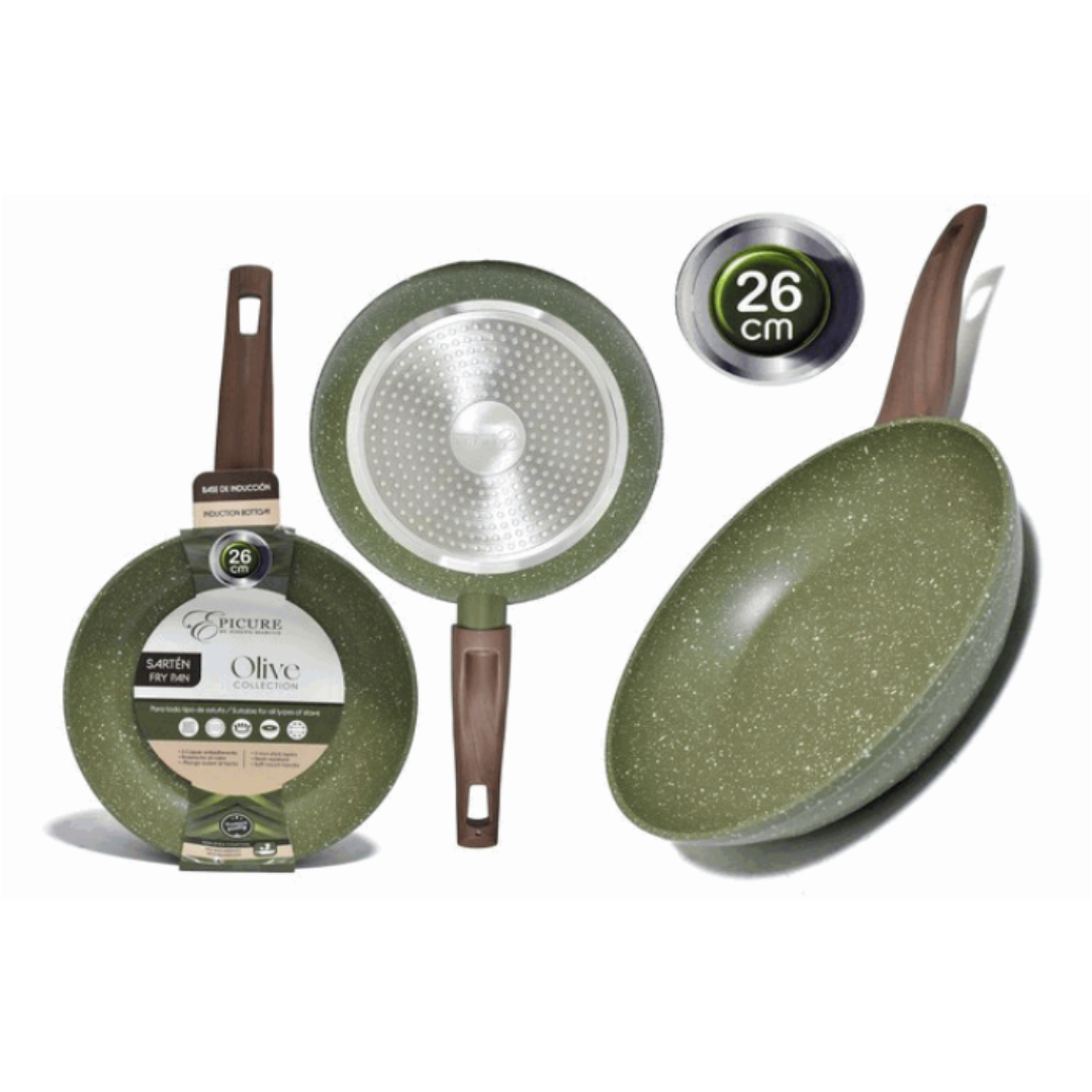 Sartén de Aluminio 26cm Olive EP-FP-063 Selecto