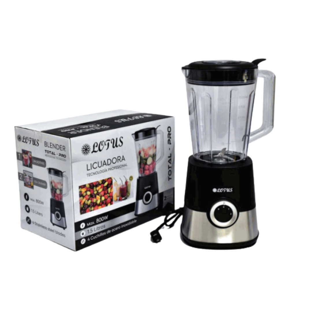 Licuadora Jarra Plástica 1.5L 800W Lotus LT-9865