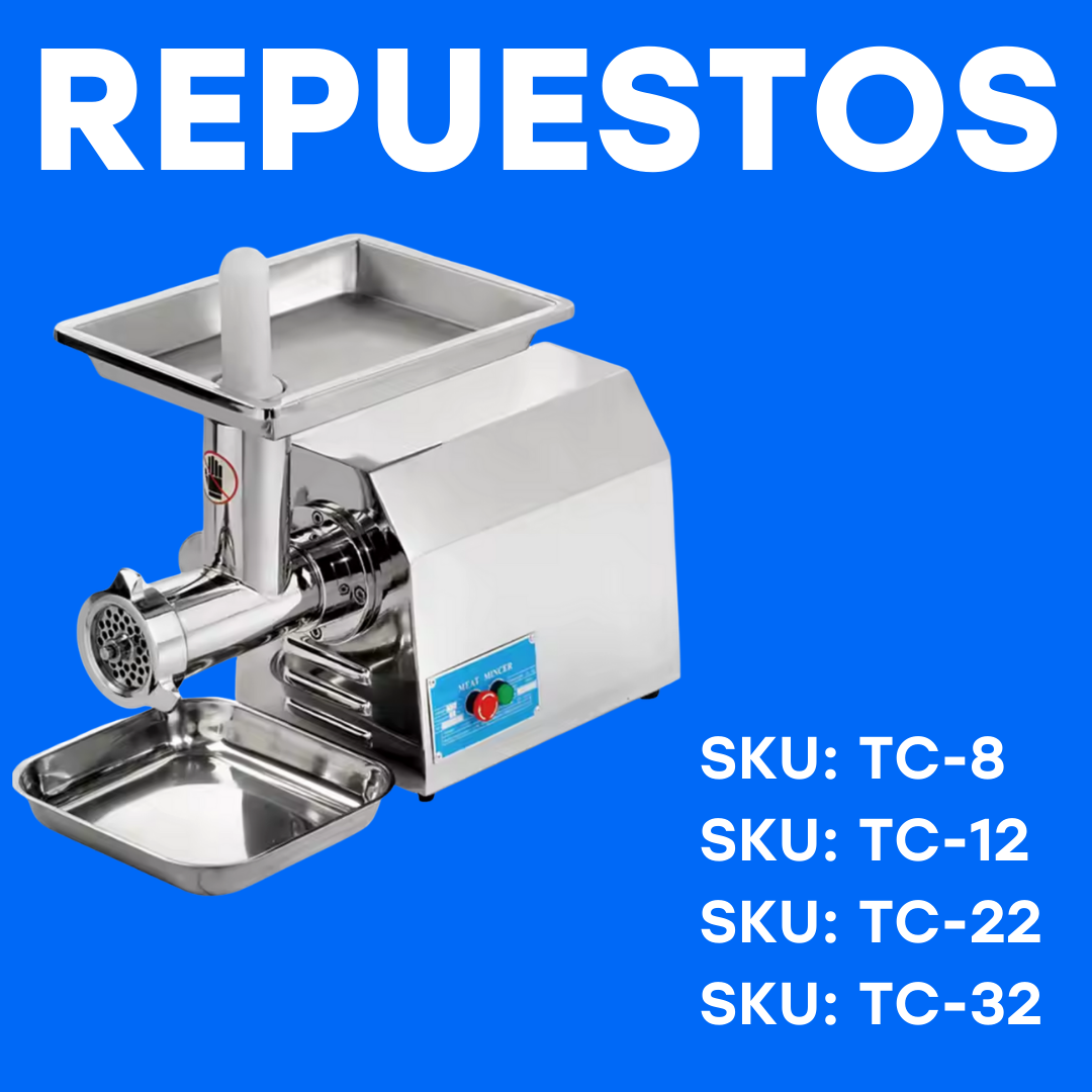 Repuestos para Molino de Carne Industrial TC-8 / TC-12 / TC-22 / TC-32 Selecto