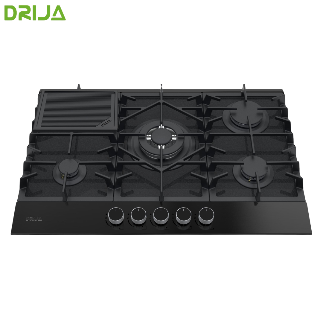 Estufa Empotrable 5 Quemadores a Gas Negro FERRARA 90 Pro-B Drija