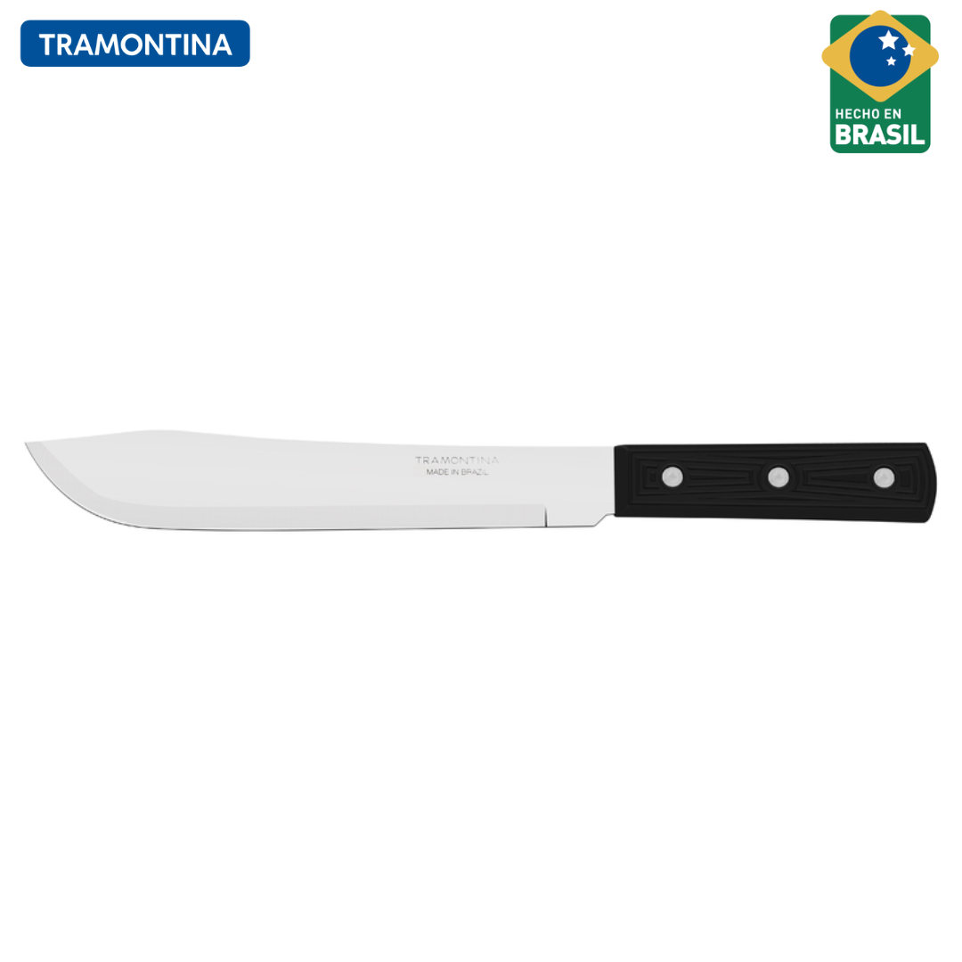 Cuchillo para Cocina Plenus con Lámina en Acero Inoxidable y Mango de Polipropileno Negro 8" Tramontina 22920108 TRAMONTINA