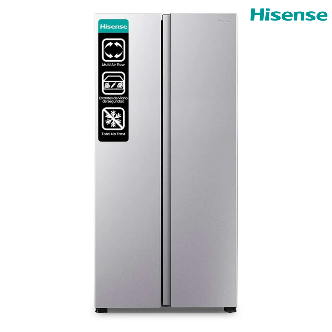 Refrigeradora Side by Side 15.6p3 Acero Inoxidable Hisense RS16N6ASN