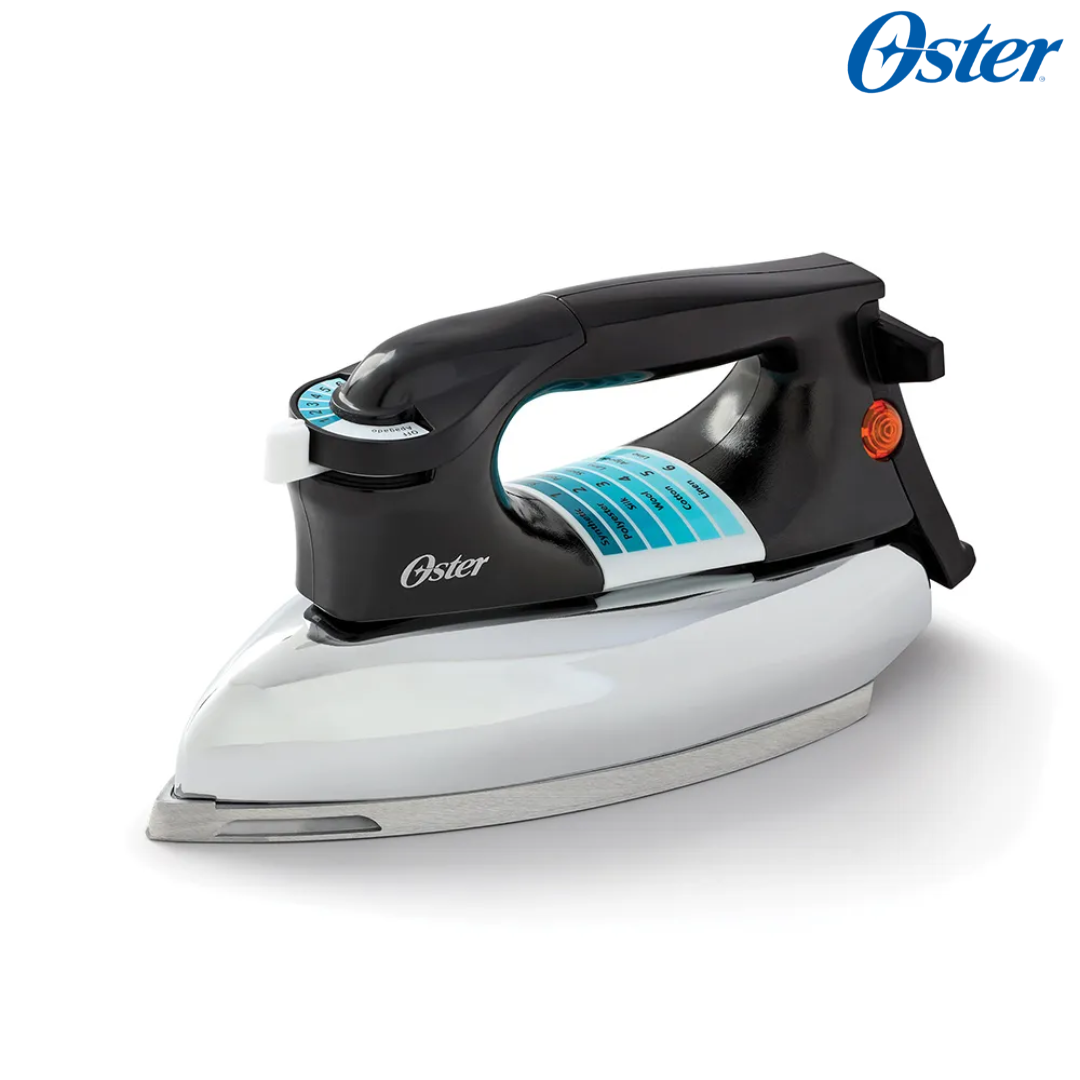 (LLEGANDO 27 DE JULIO) Plancha de Ropa Seca Clásica Oster® de Aluminio Pulido – GCSTBV4119 | Diseño Pesado para un Planchado sin Esfuerzo