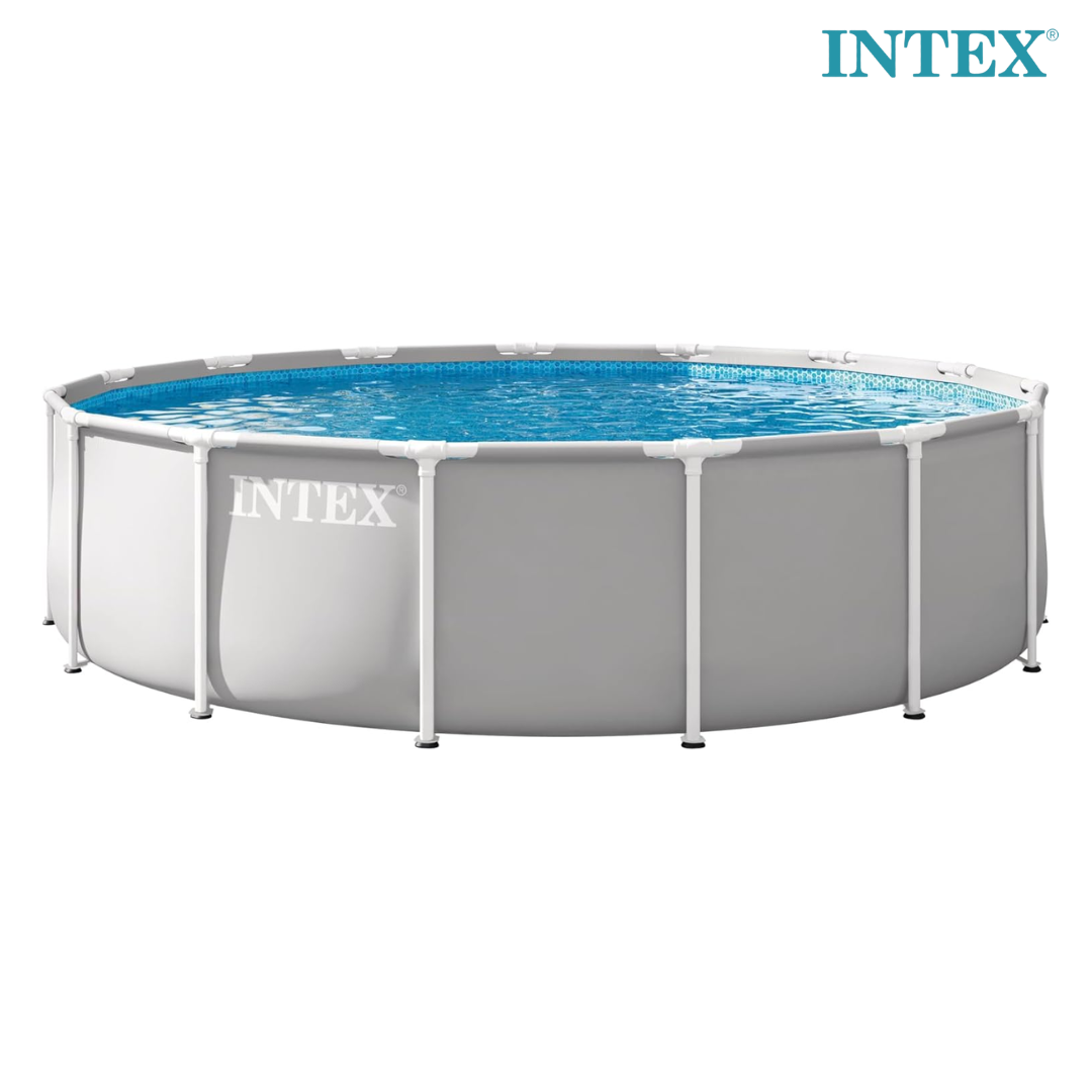Piscina Redonda Desmontable de Tubo 15 pies x 42" Incluye Filtro y Escalera Intex 26723EP INTEX