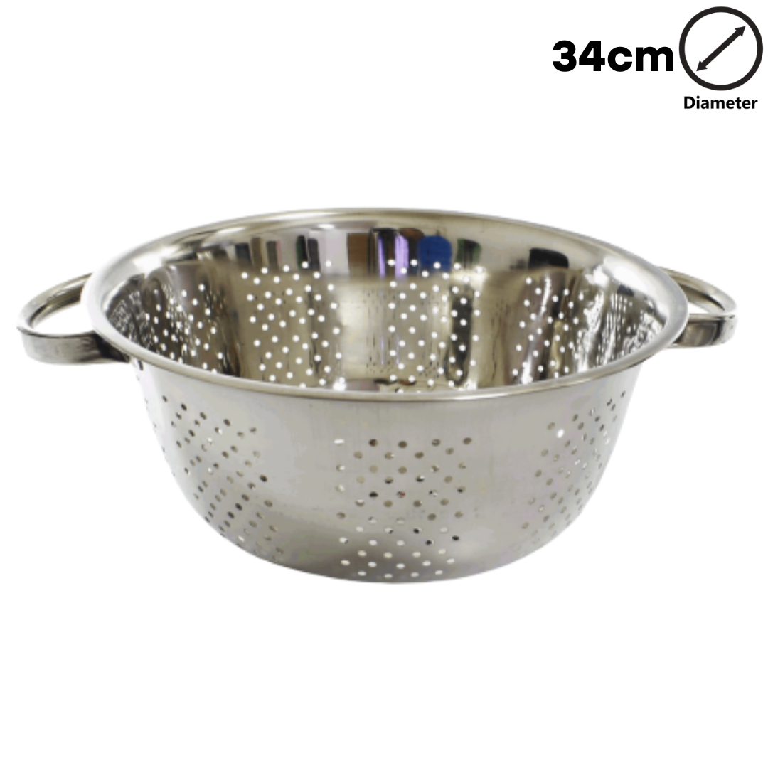 Colador con Agarradero de Acero Inoxidable 34cm STL-606FC-34