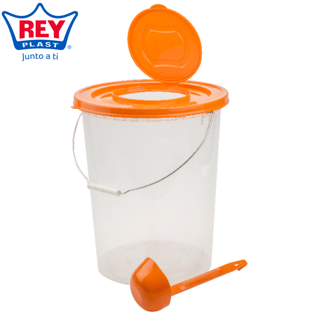 Balde Chichero con Cucharon Plástico 20 Litros Reyplast BLX051400 Reyplast