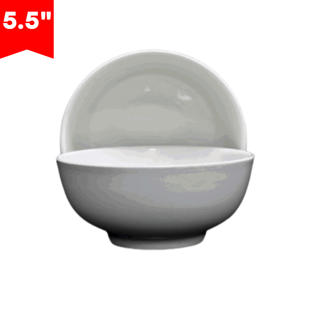 Bowl de Cerámica Blanca 5.5" DX-0005-80 Plato.