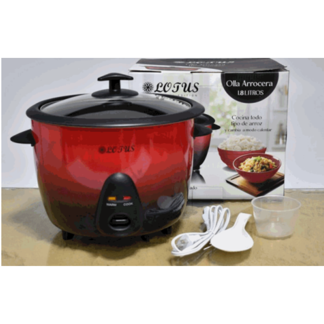 Arrocera Eléctrica 1.8L Rojo Lotus LT-C1130-RED LOTUS