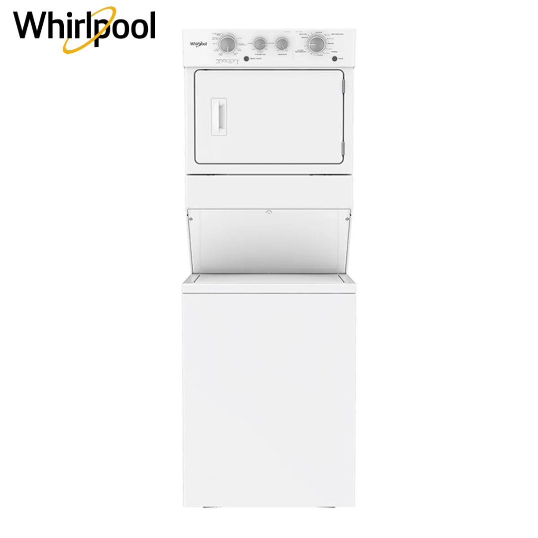 Centro de Lavado a Gas de 20kg Lavado y 10kg Secado Blanco con Sensor Dry Agitador Double Action Whirlpool 7MWGT4027HW Whirlpool