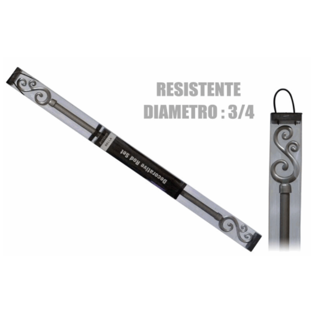 Cortinero de Metal 48x86" ROD-B-414 Cortina. Cornisa.