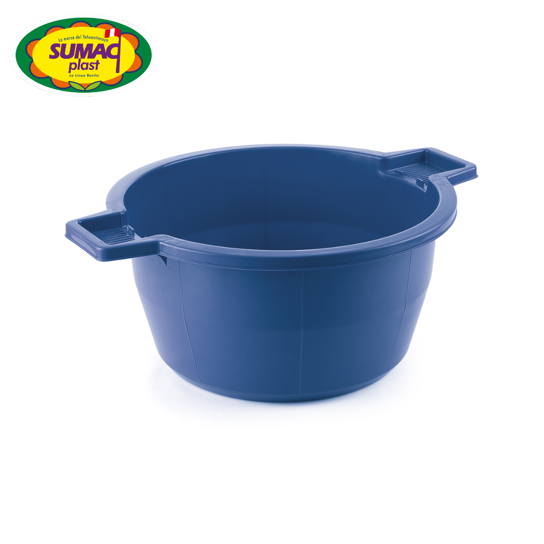 Platón Plástico 25L 23x45cm Sumac Plast PTASEBAT0008 Balde.