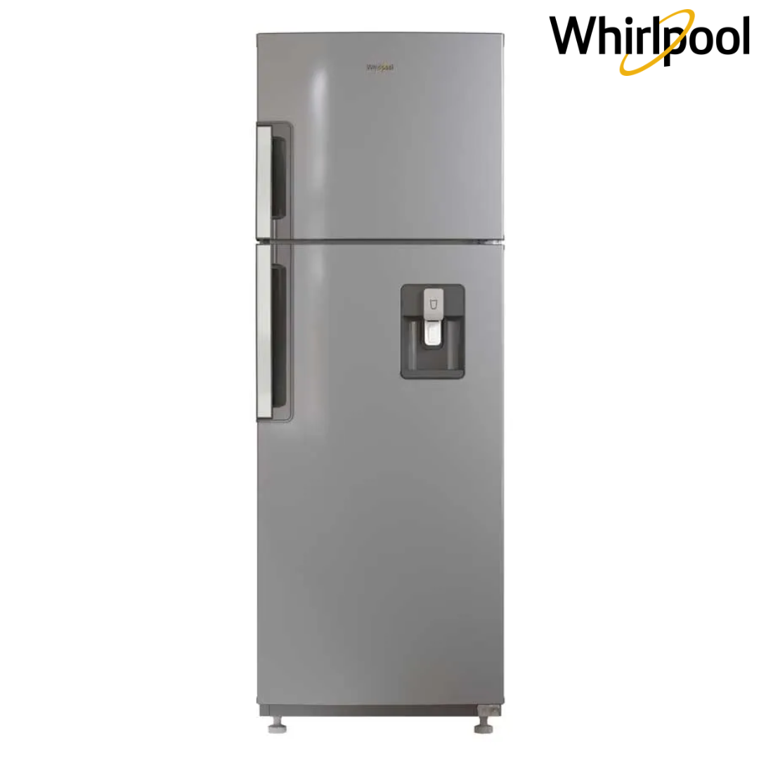 Refrigeradora Whirlpool WRW32CKTWW 305 Litros No Frost Top Mount 11p3 con Dispensador de Agua y Acero Inoxidable Antifingerprint Nevera.