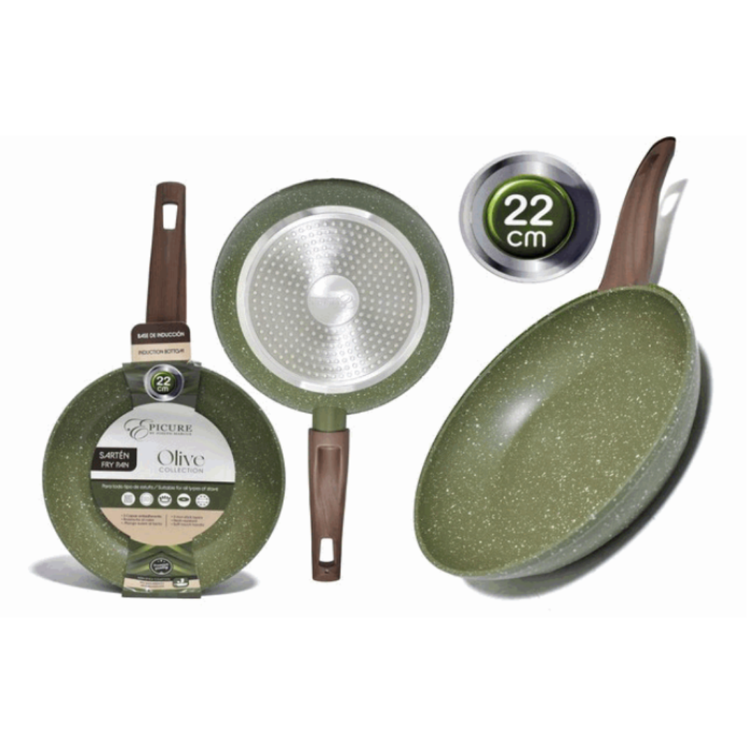 Sartén de Aluminio 22cm Olive EP-FP-061 Selecto