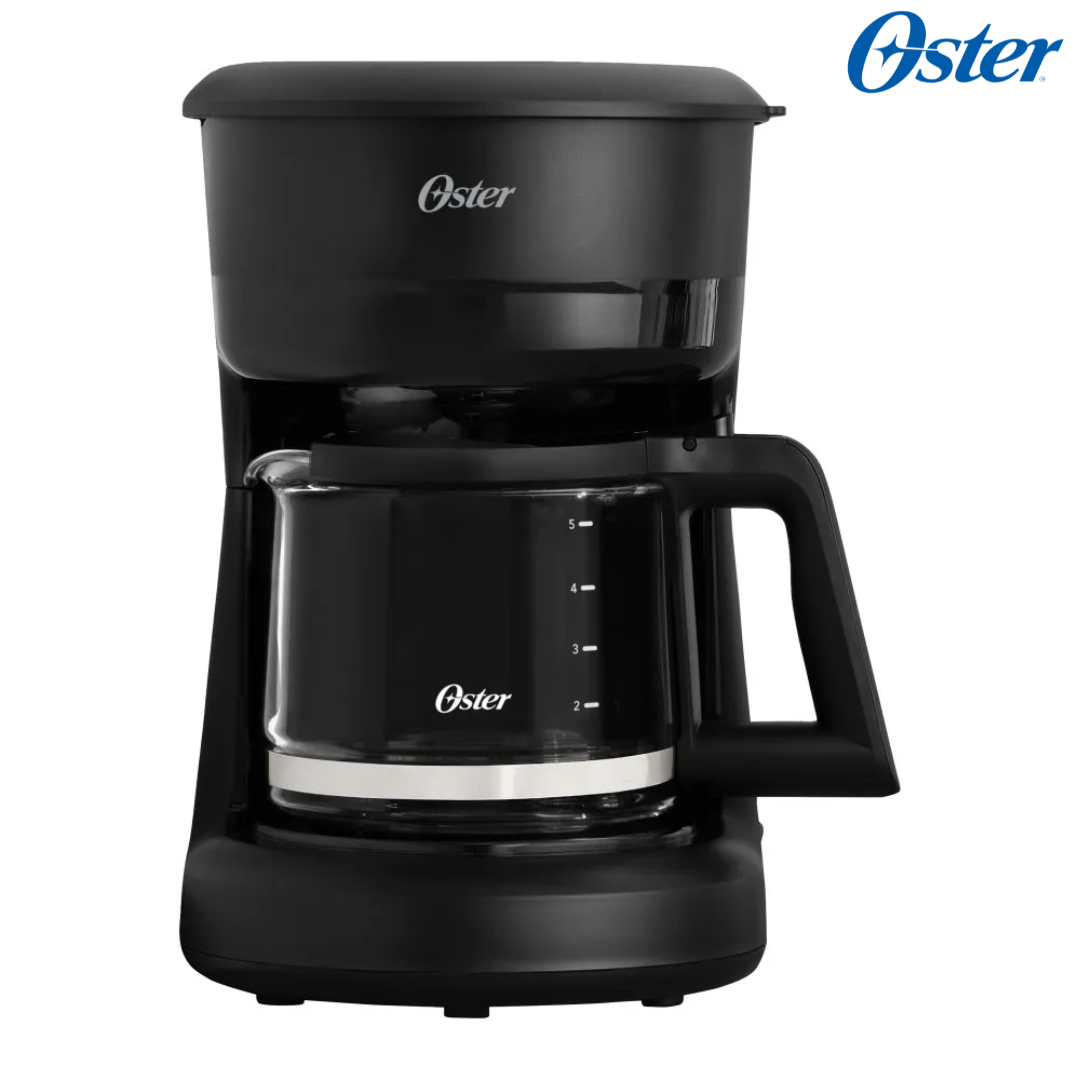 Oster Cafetera, 5 Tazas de Capacidad, con Filtro Reutilizable, Botón con Luz de Encendido y Apagado, Color Negro, BVSTDCS51B