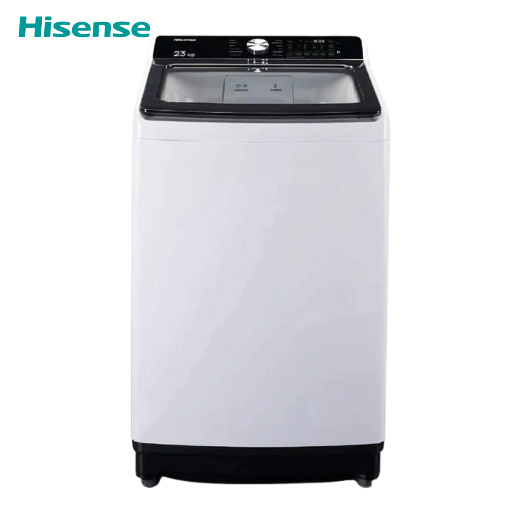 Lavadora Automática de Carga Superior 23kg con Pantalla LED Tecnología Smart Fluzzy Hisense WT3T2323UW