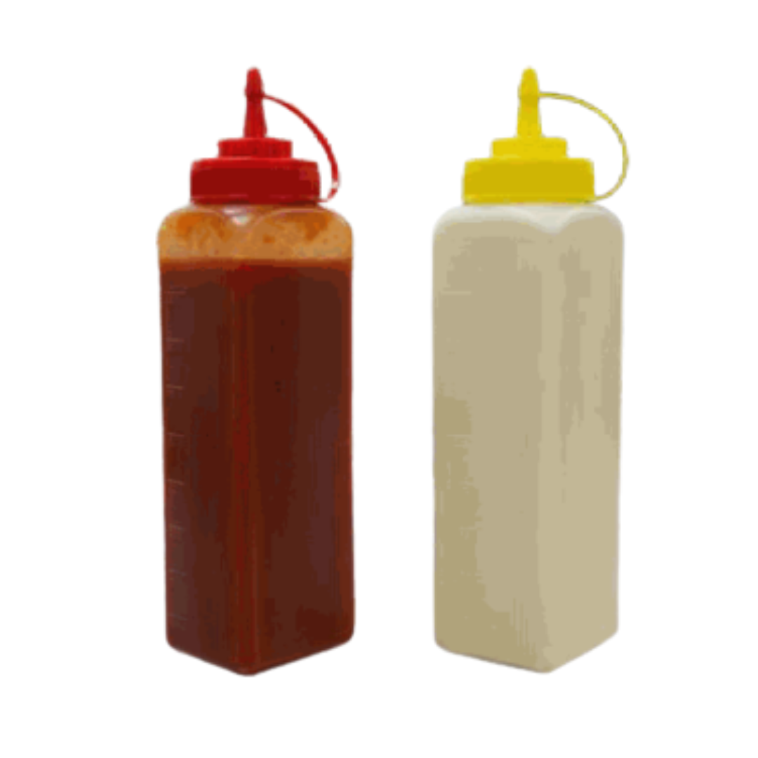 Envase Dispensador de Salsa 900ml 89516 Ketchup. Mostaza.