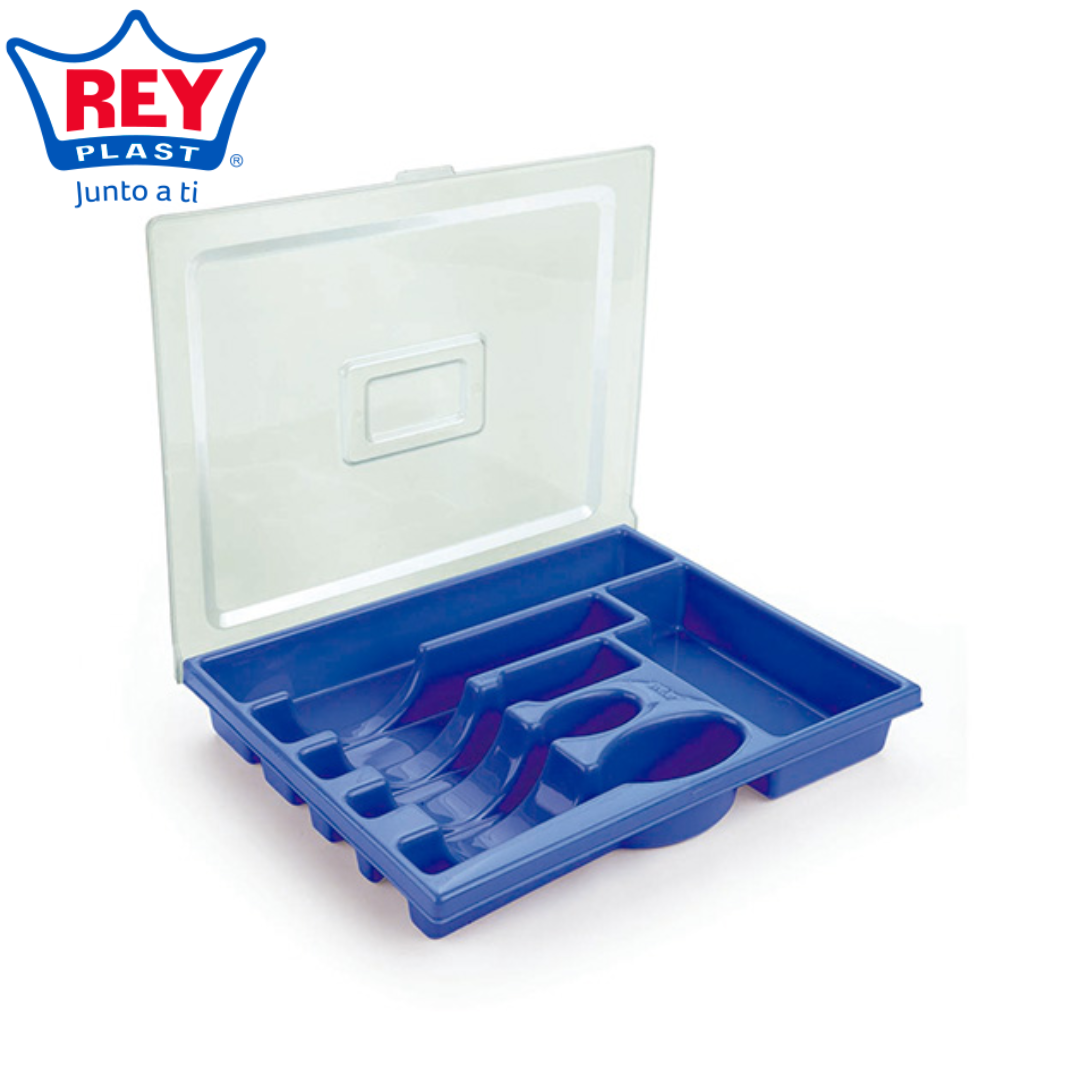Porta Cubiertos con Tapa Plástico Jumbo Reyplast PUX005000