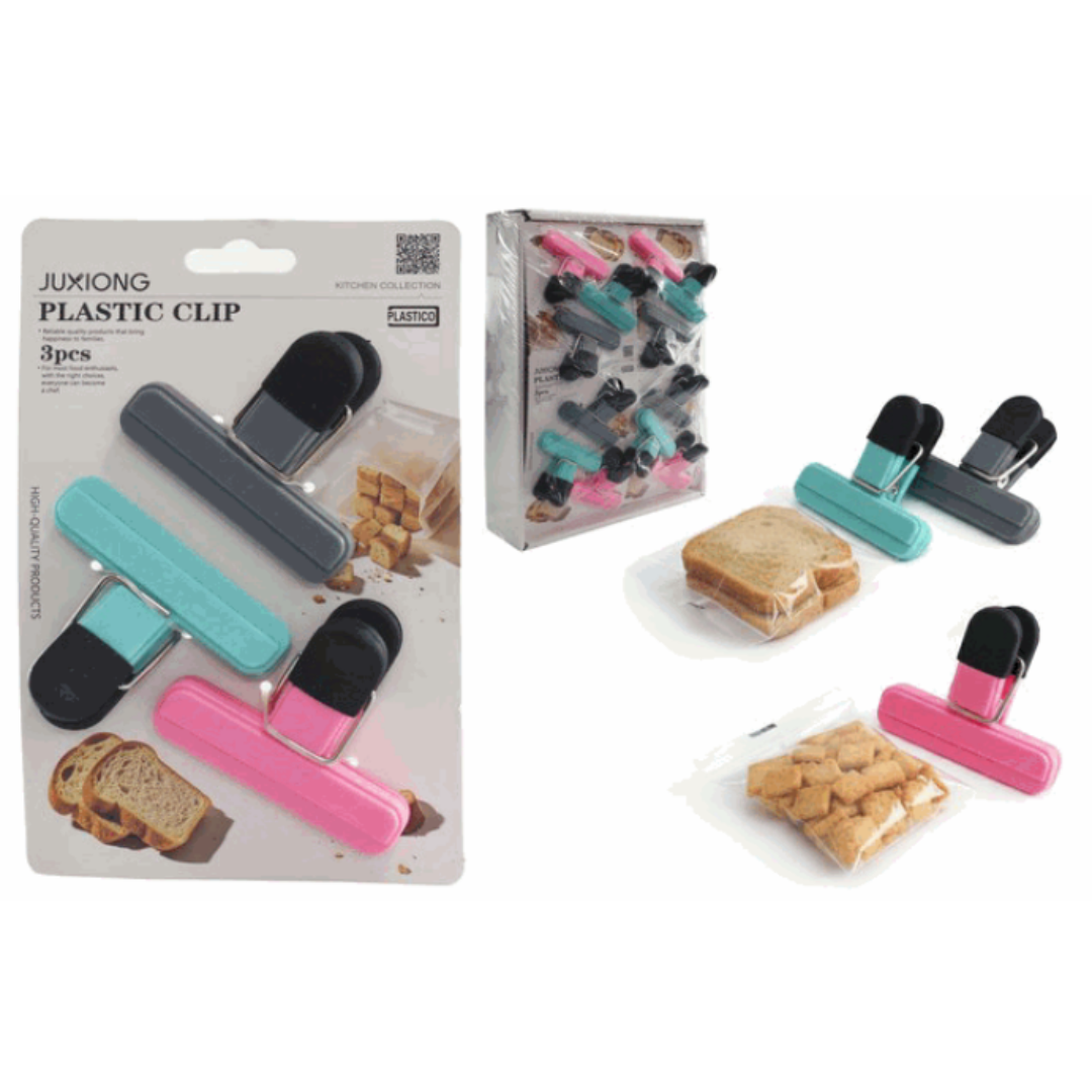 Set 3 Clip Gancho Plástico Multiuso 89667 Selecto
