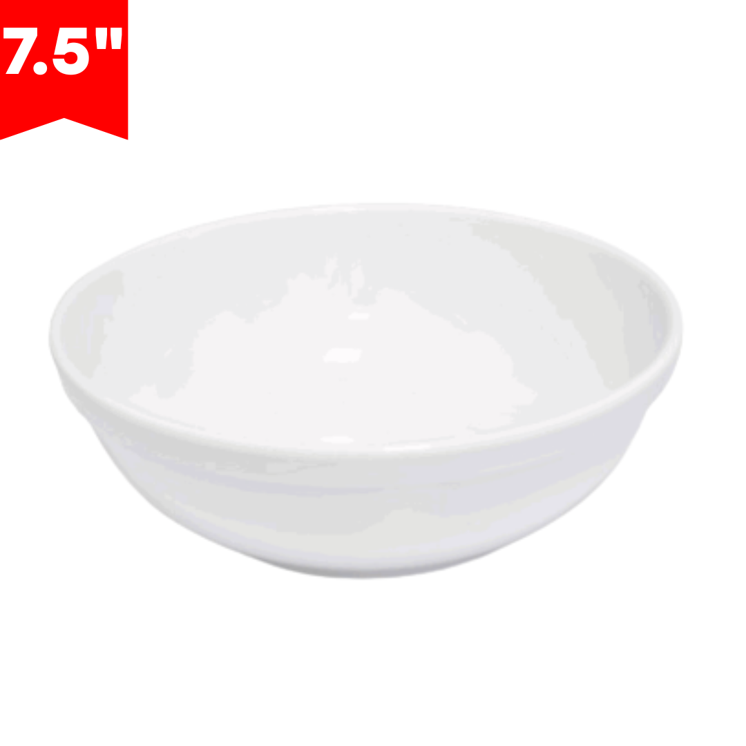 Bowl de Melamina Blanco 7.5" BG-647-7-5W Plato.
