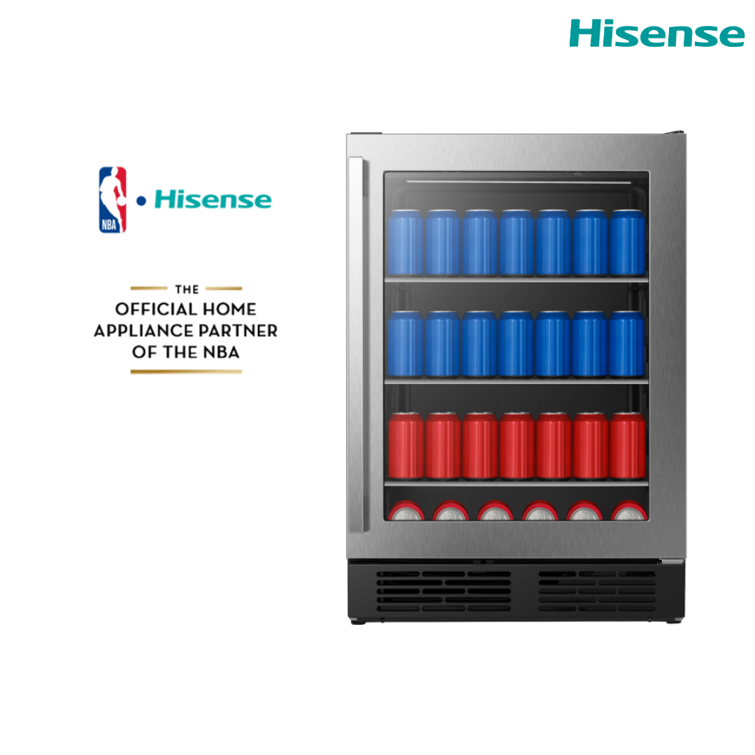 Enfriador de Bebidas Refrigeradora Nevera Mini Bar Hisense HBC164N6SS 5.4 Pies Cúbicos | Capacidad para 164 Latas | Acero Inoxidable | Wi-Fi