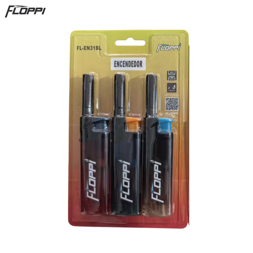 Set de 3 Encendedor Chispero de Estufa de Cocina Recargable Floppi FL-EN31BL
