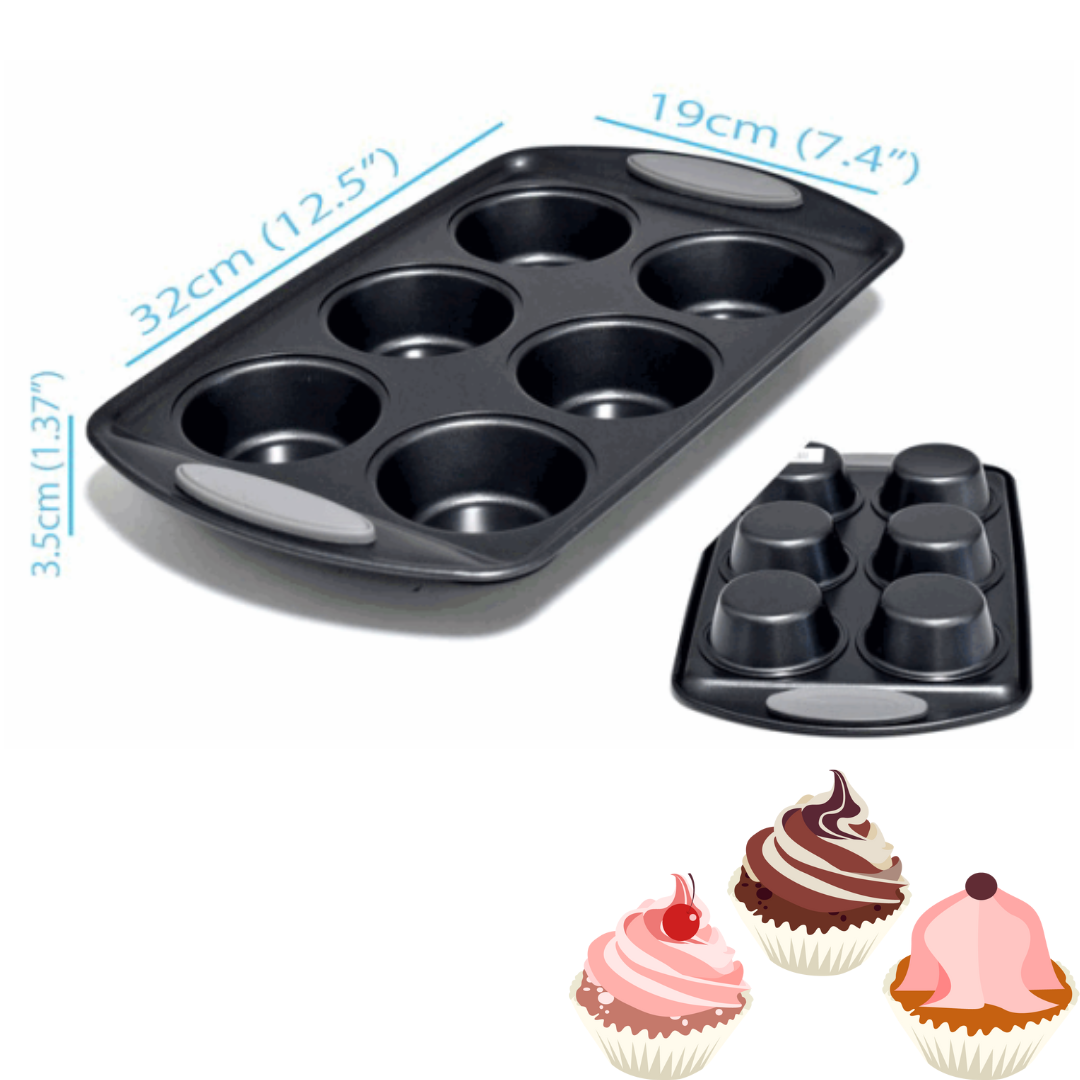 Molde de 6 Muffin BP-2050 Cupcake. Selecto