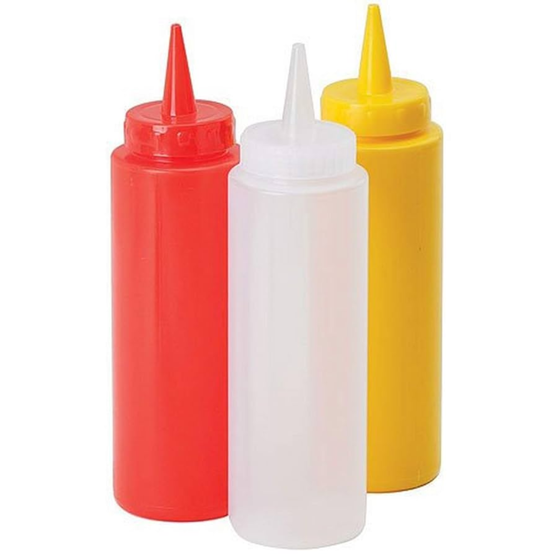 Set 3 Envases de Salsa Plástico 24cm BP-2450 Ketchup. Mostaza. Mayonesa. Selecto