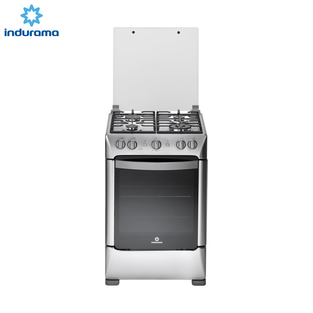 Estufa con Horno a Gas Indurama Granada Zafiro 24” 4 Quemadores – Croma