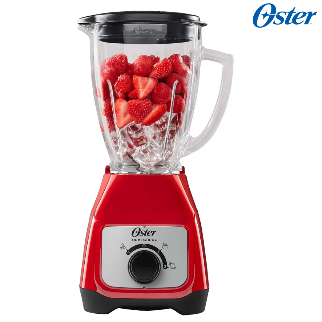 Licuadora Jarra de Vidrio 1.5L 800W 2 velocidades + Pulso Perilla Color Rojo Oster BLSTKAG-RRD