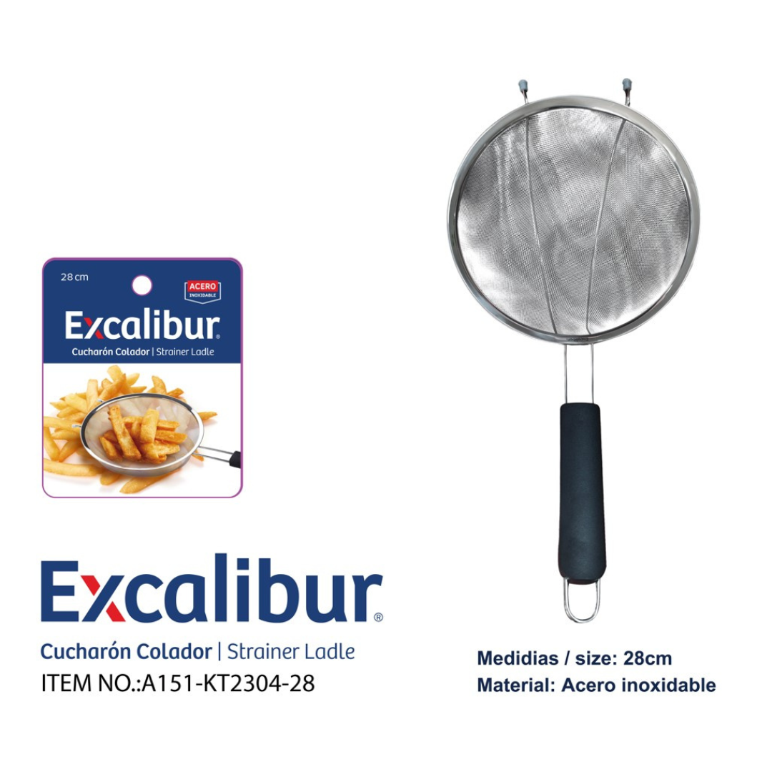 Colador de Acero Inoxidable 24cm Excalibur A151-KT2304
