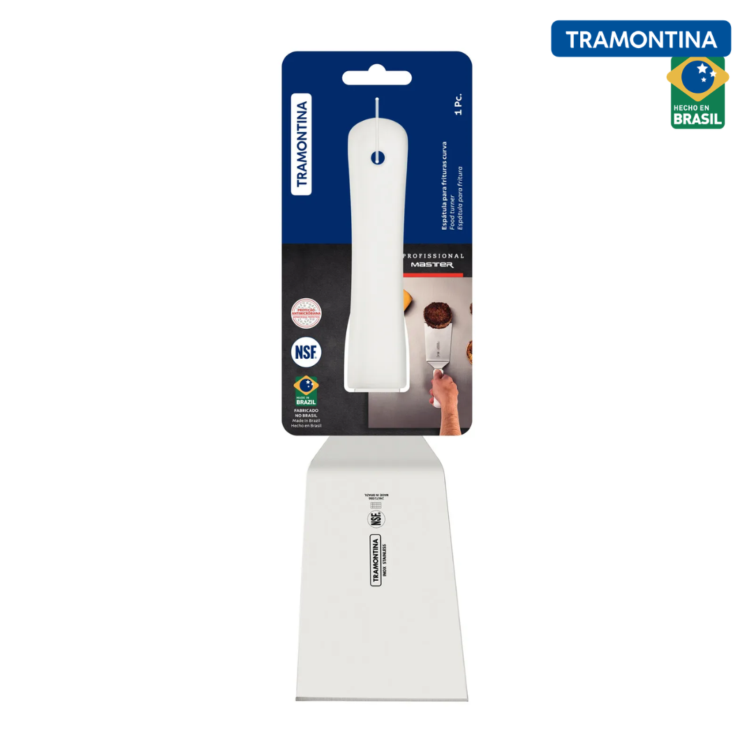 Espátula de Acero Inoxidable Profesional 6x3.5" Mango de Polipropileno para Cocina Tramontina 24675-186