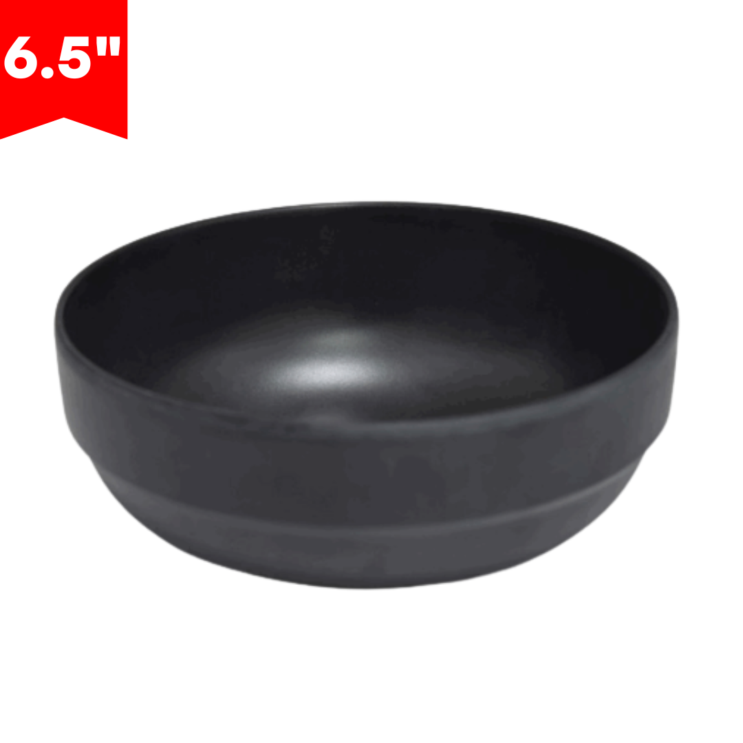 Bowl de Melamina Negro 6.5" BG-32011-6-5BLK Plato.