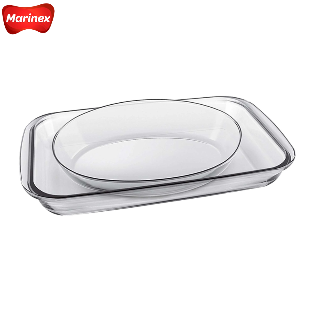 Set 2 Bandejas de Vidrio 2.4L Marinex GD16774614N