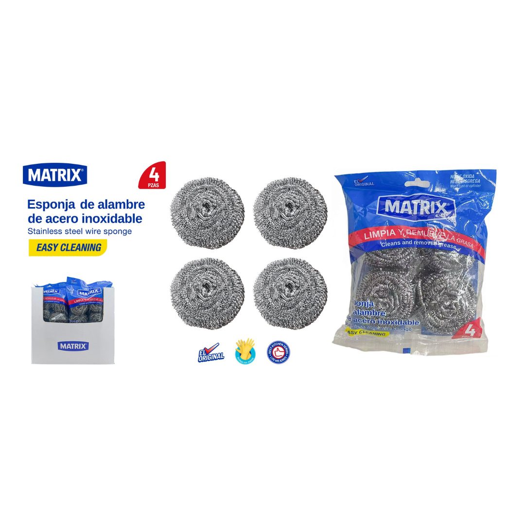 (LLEGANDO 5 DE MAYO) Set 4 Brillo de Fregar Matrix SS-04BG