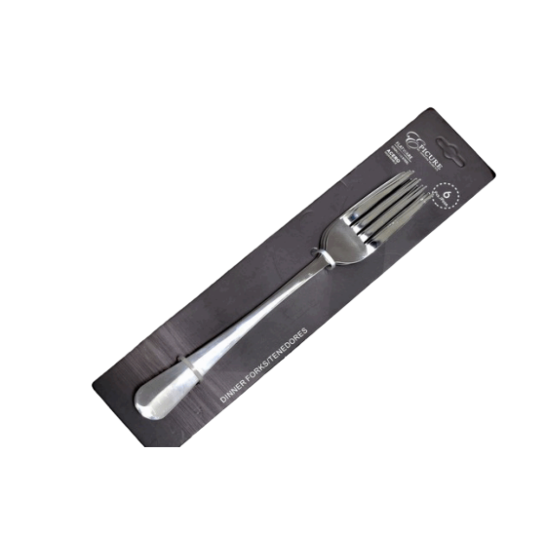 Set 6 Tenedor de Acero Inoxidable 20cm EP-6-DF