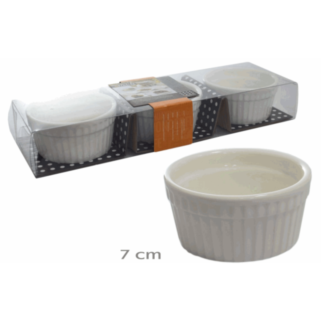 Set 3 Ramekin de Cerámica 7cm 87470 Selecto