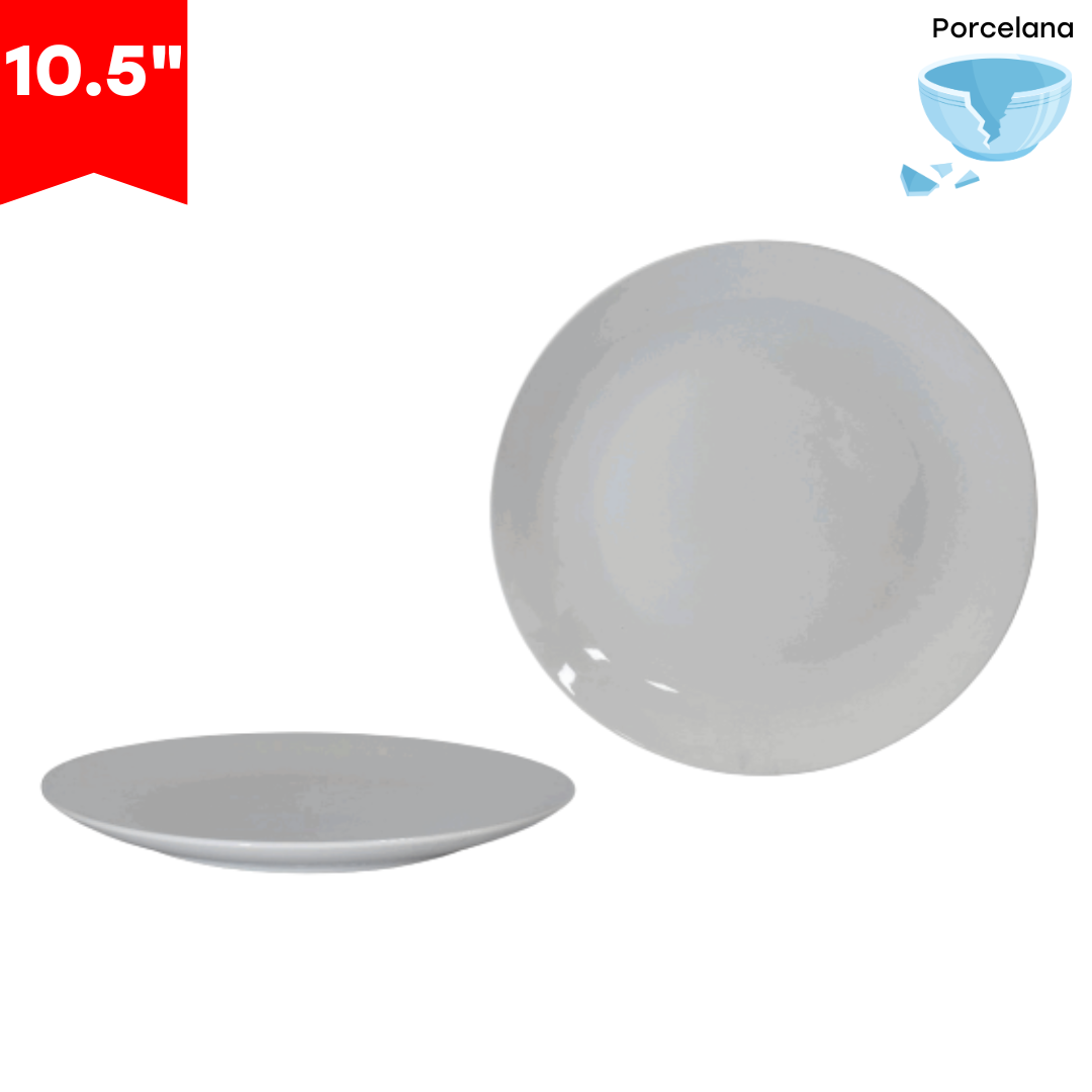 Plato de Porcelana Redondo 10.5" 87694 Selecto