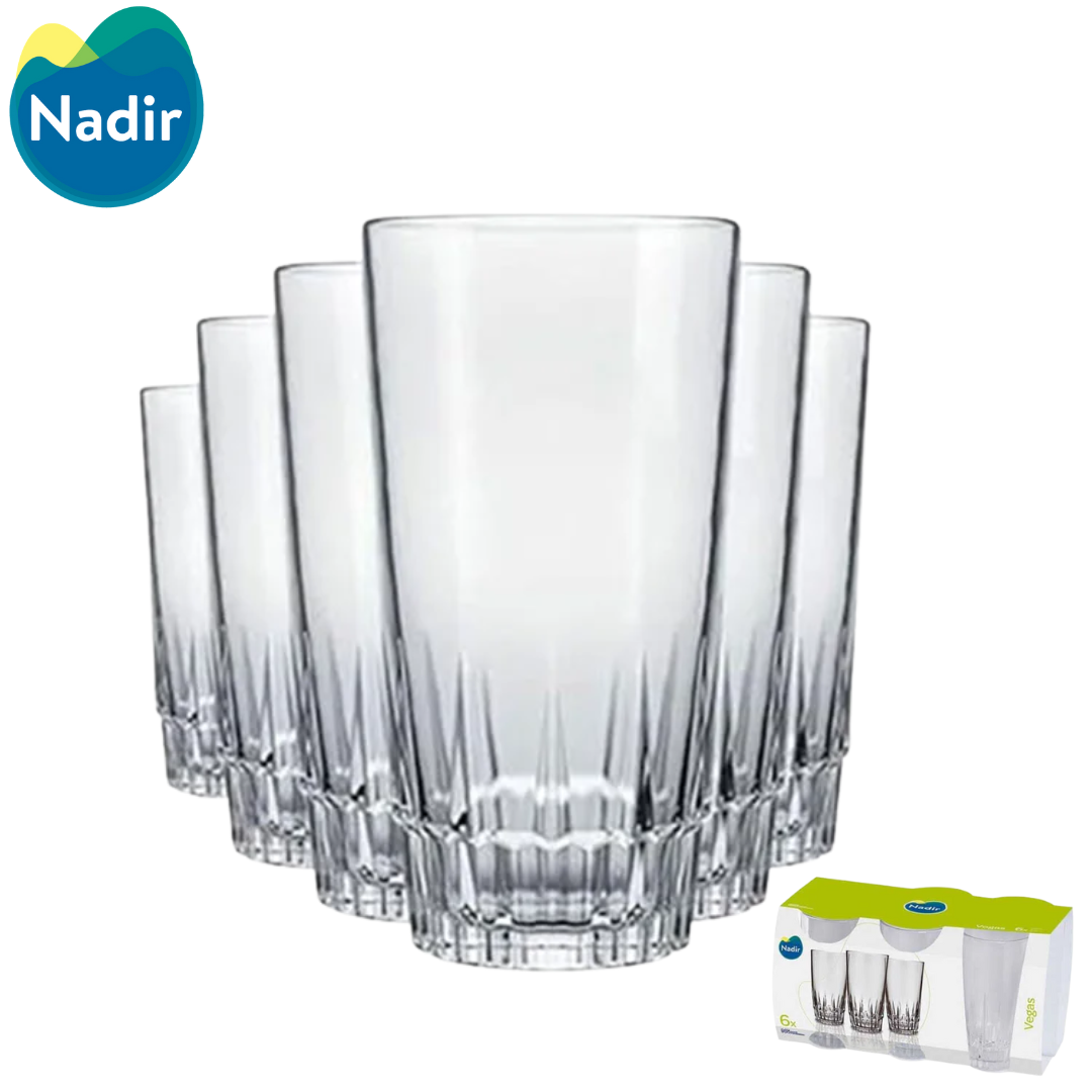Set 6 Vasos de Vidrio Vegas 330ml/11oz Nadir 27520200811831 Nadir