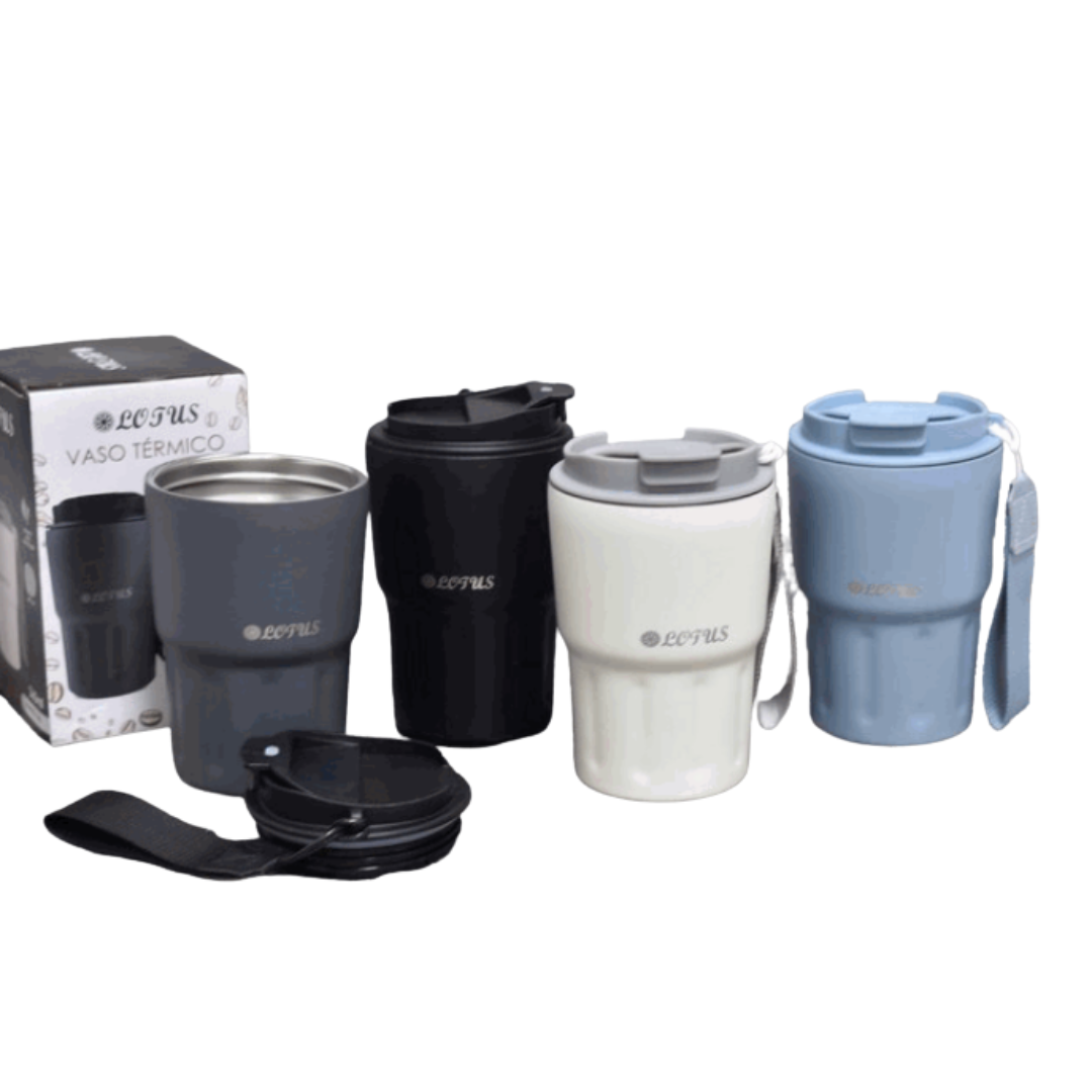 Vaso Térmico para Café con Carrizo 360ml Lotus SV-K528 LOTUS