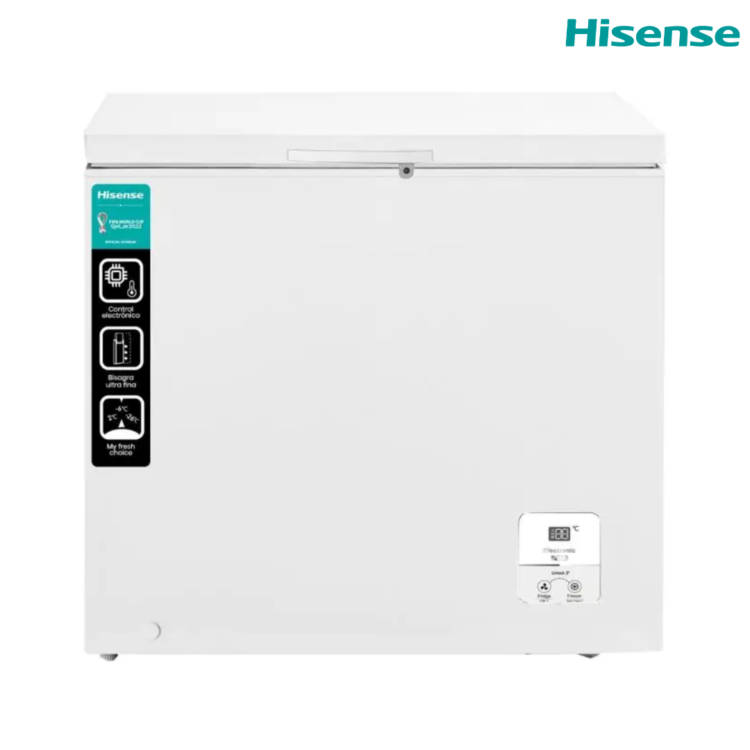 Congelador Horizontal 7.0p3 My Fresh Choice Blanco Hisense FC70D6BWXE Freezer. HISENSE