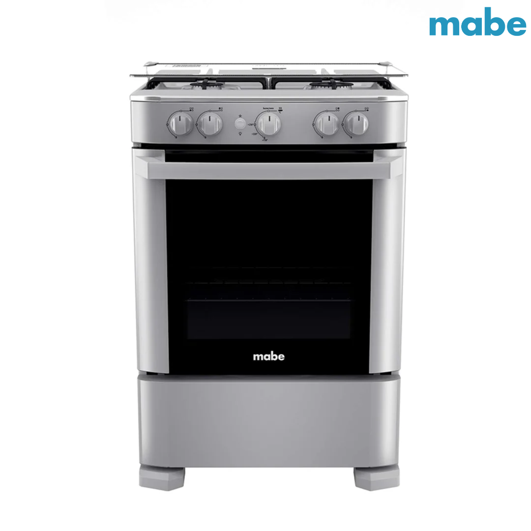 Estufa con Horno 24" 4 Quemadores a Gas Acero Inoxidable Mabe EMA6030SG1
