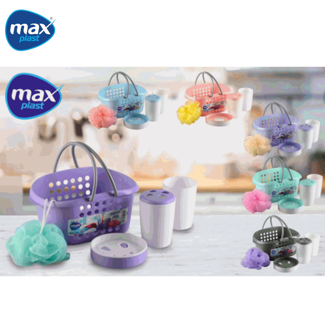Set 4 Piezas para Baño Ducha Max Plast MAX-1637